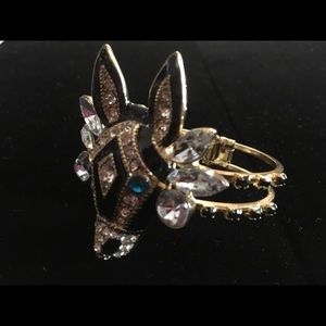 Betsey Johnson Rhinestone Mule Bracelet
